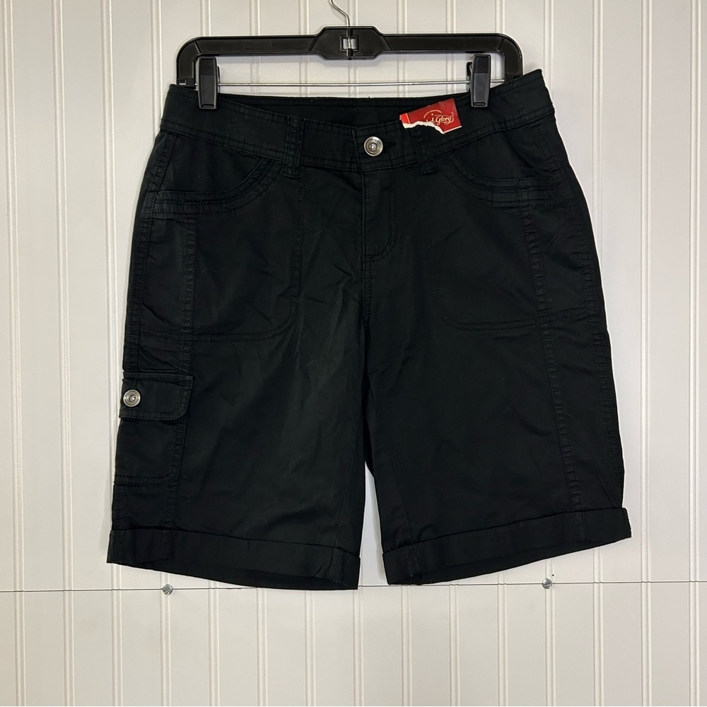 Faded Glory Women's Black Cargo Shorts Size 6
